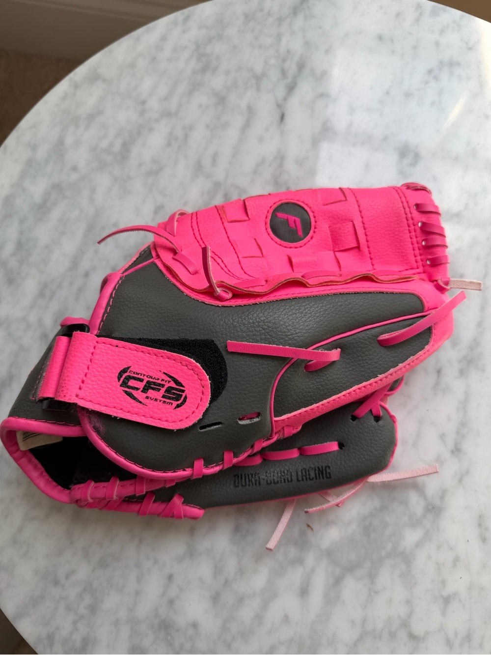Girl’s Youth Pink & Gray Softball Glove